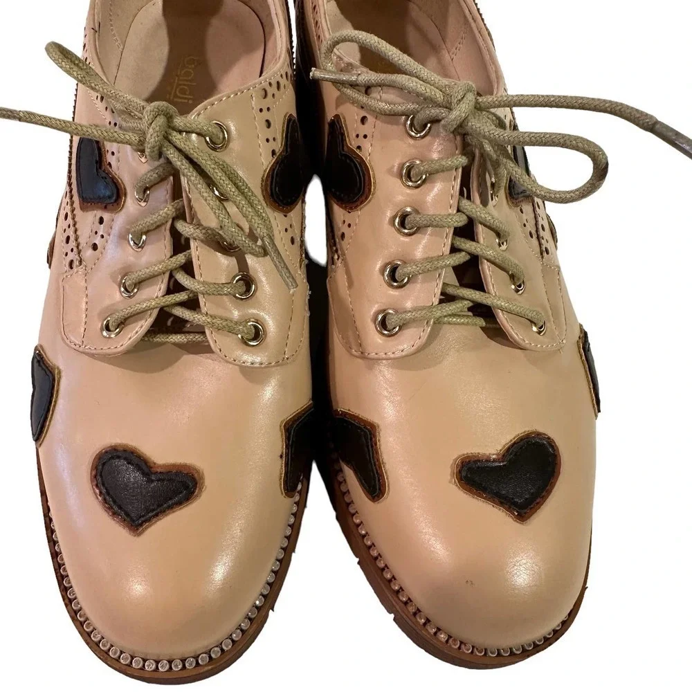 NWT Baldi London North Hampton Brown Heart Oxfords 6.5